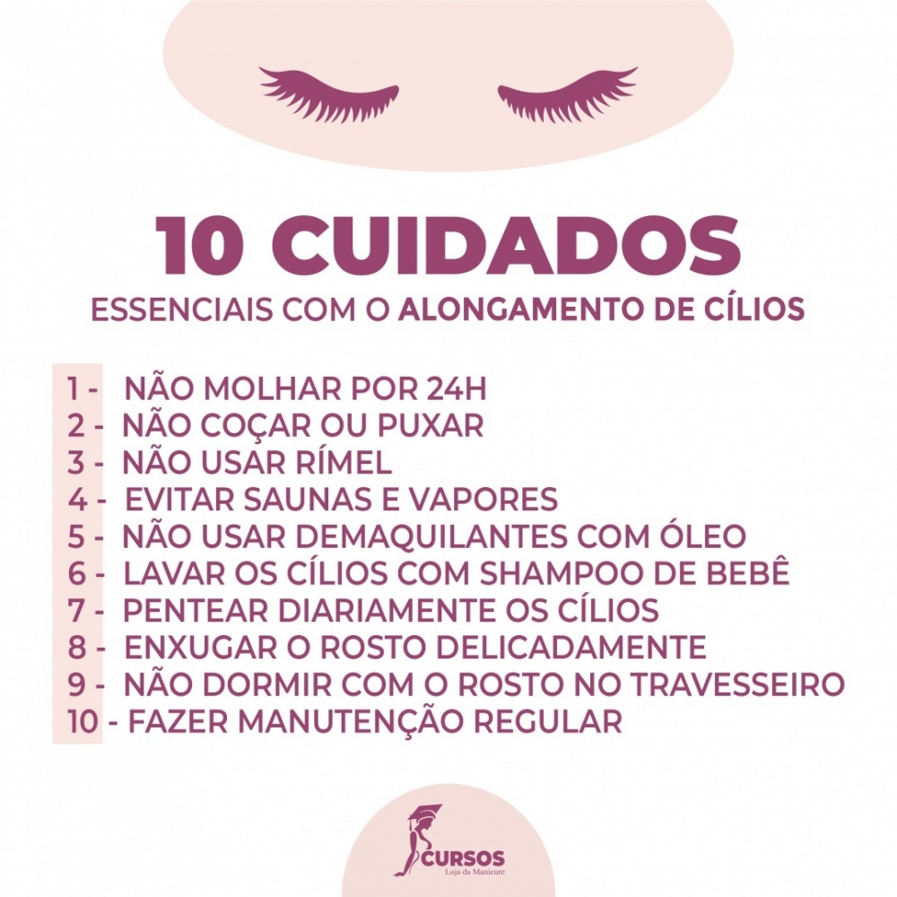 10 cuidados essenciais com o alongamento de cílios 